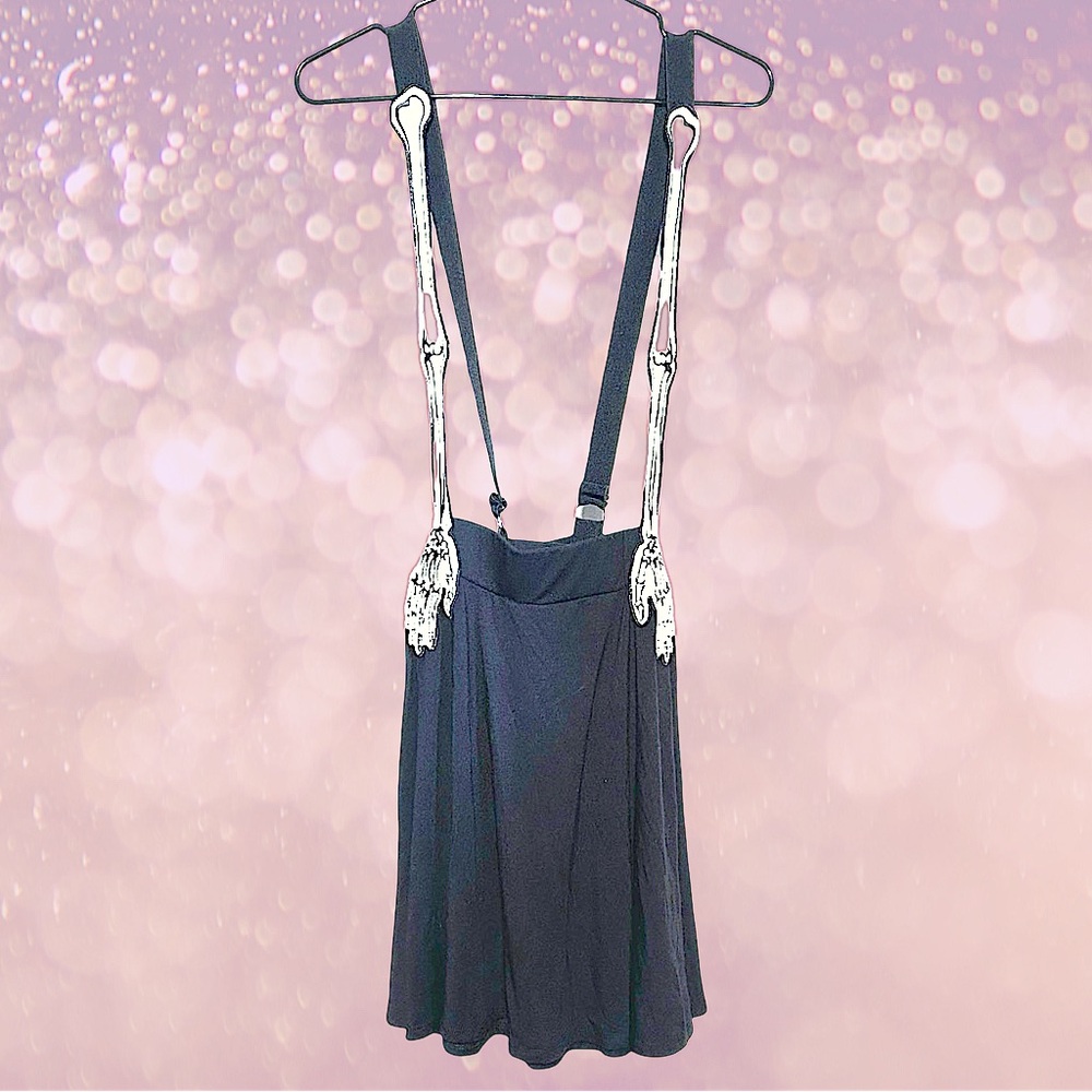 [ HOT TOPIC ] Skeleton Suspender Pinafore : XXL : NWOT